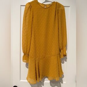 Gianni Bini Golden Textured Dress XS